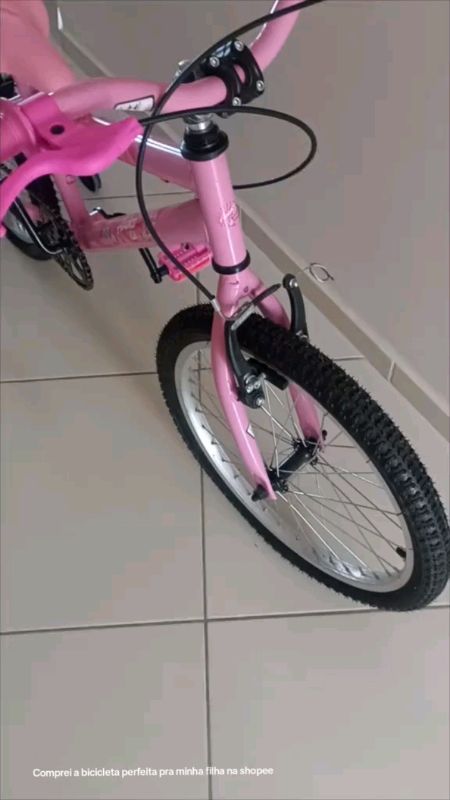 Que criança não sonha em ganhar uma bicicleta de presente🚲🎁Adicione no carrinho👆🏻Bicicleta Infantil Feminina Aro 20 com Cestinha #BicicletaInfanti