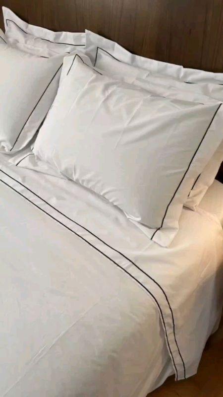Jogo de Cama 4 Peças 180 Fios com Detalhe no Soutache #fy #viral #cama #casal #queen #king