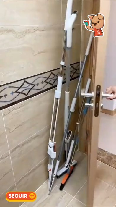 Suporte para vassoura e rodos #casa #mulher #organizador