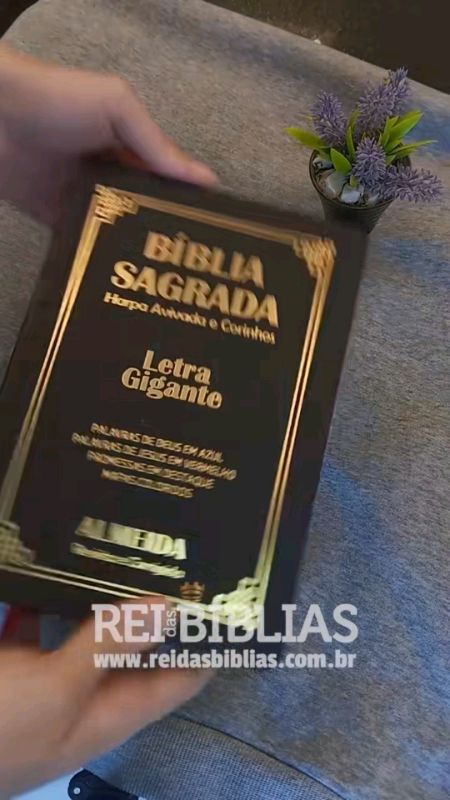 compre aqui com desconto #Biblia Sagrada Letra Gigante Luxo Popular - Preta - Com Harpa - RC