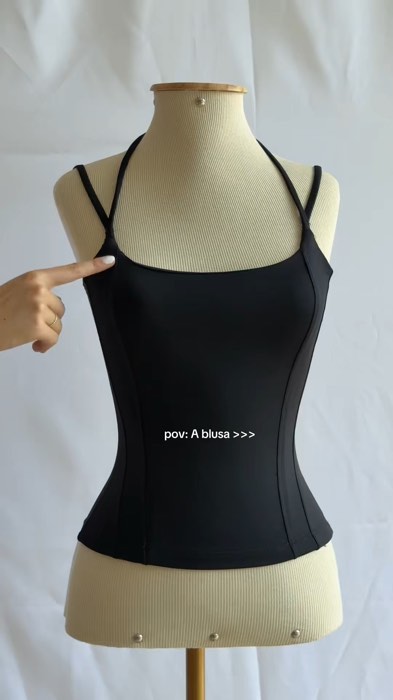 Corset Feminino, Cropped e Regata Alcinha Poliamida – Moda Bloguerinha Tendência Verão #moda #top #blusa #corset #alca #tendencia #fy #shopee