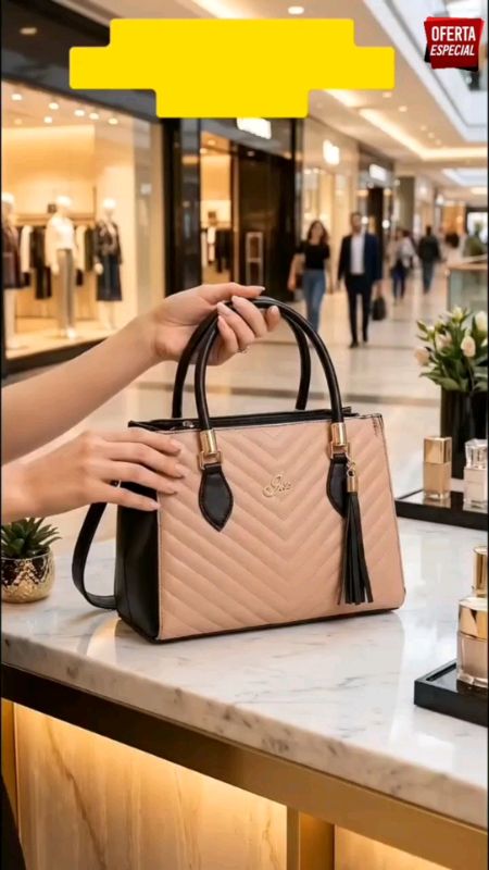 Bolsa Feminina Lorena Média Bicolor com Alça Transversal Exclusiva #bolsa #mulher #transversal #lorena