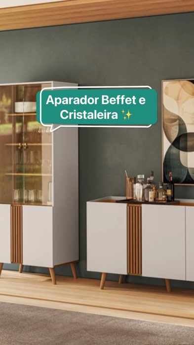 #aparadordesala #aparadorbuffet #aparadorcantinhodocafé #aparadorsaladeestar #cristaleirabuffet