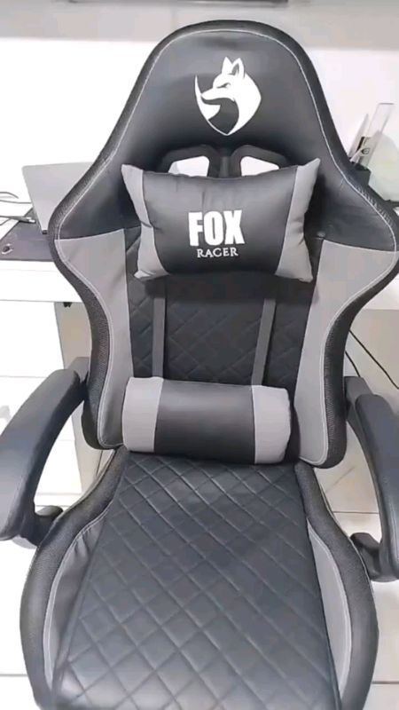 Cadeira Gamer Fox Racer Vulpe Cinza WZ-318#cadeira #gamer #fox #fox #racer #cinza #video #shopee