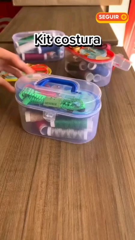 Kit Costura 32 Peças Agulhas Linhas Tesoura Completo Casa #kit #costura #completo
