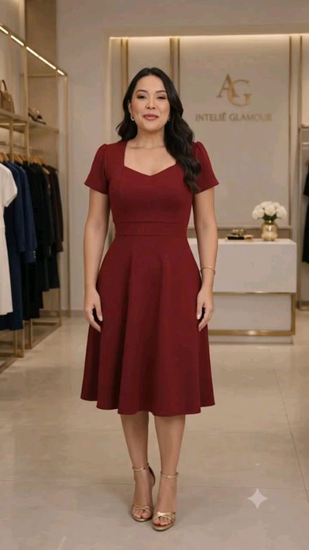 #VestidoMidi #VestidoFeminino #VestidoMarsala #ModaFeminina #LookDoDia #EleganciaFeminina #VestidoEvangelico #VestidoSocial #ModaEvangelica #ModaExecu