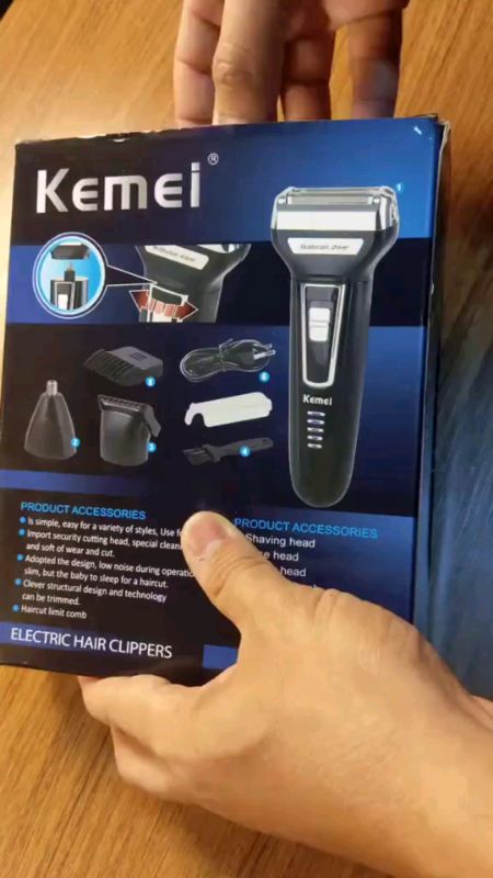 Maquina De Barbear Aparador e Depilador de Pelos Elétrico 3 Em 1 Cabelo Nariz Barba Corpo por R$59,98. Compre na Shopee !#maquina #barbear #depilador