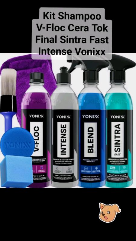 Kit Shampoo V-Floc Cera Tok Final Sintra Fast Intense Vonixx #kitshampooparacarro #Cera #tokfinal  #sintra #fastintense #vonixx #carro