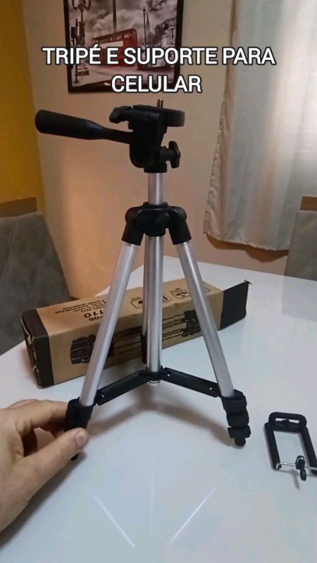 Tripé Suporte para Celular Regulagem 1,02 M #tripe #tripé #tripecelular #suporte #suportecelular #regulavel #ajustavel #tripecamera #camera