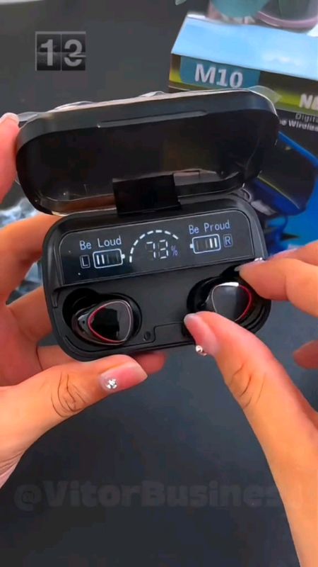Fone Bluetooth 5.3 M10 Sem Fio Display Led #fonebluetooth #fone #musica #bluetooth #fonedeouvido #eletronico #led #IntraAuricular #viral #fy