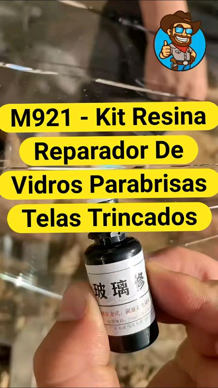 M921 - Kit Resina Reparador De Vidros Parabrisas Telas Trincados #resina #resinareparadora #reparadordevidros #viral #promo #shoppe