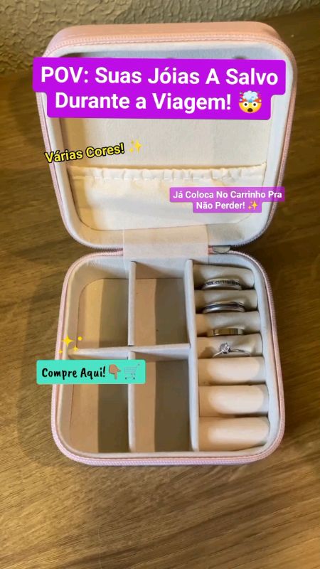 Adicione no carrinho 👆🏼 Mini Porta Jóias Portátil