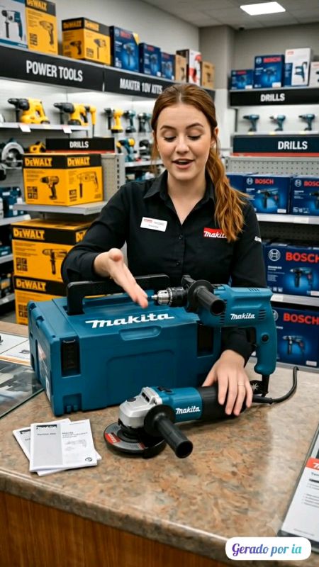 Furadeira de impacto e Esmerilhadeira Makita profissional com maleta #furadeira #esmerilhadeira #ferramentaprofissional