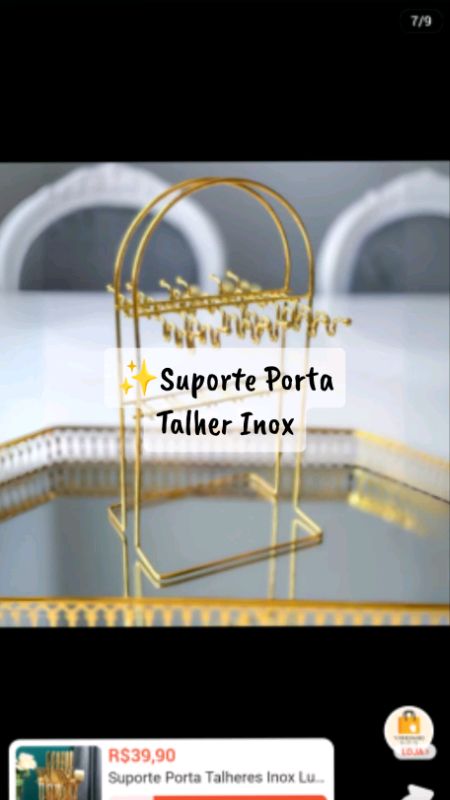 Porta Talheres Inox Luxo | Organização elegante para cozinha | #shopee #cozinha #organizacao #portatalheres  #utilidadesdomesticas #ShopeeVideo
