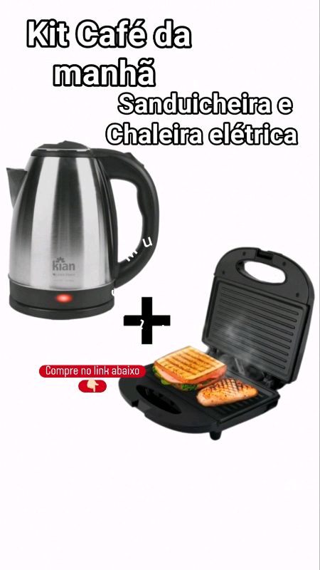 Kit Café da Manhã #sanduicheira #jarraeletrica #chaleiraeletrica #presente #diadasmaes #diadospais