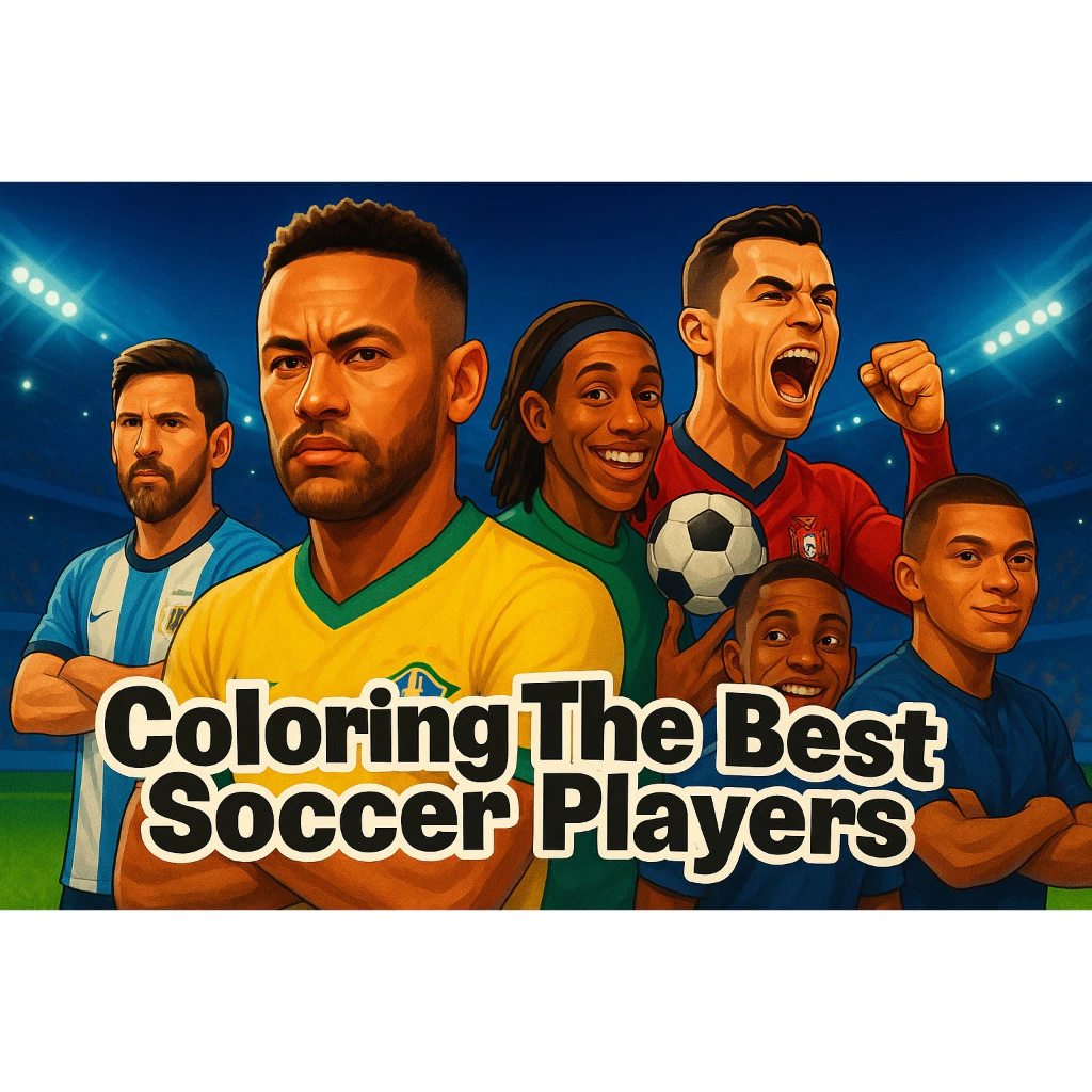 Livro de Colorir – The Best Soccer Players| Tema Futebol