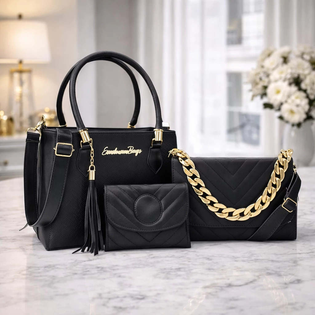 Kit 3 Bolsas Femininas | Tote + Tiracolo + Carteira | Completo para o Dia a Dia bolsa feminina