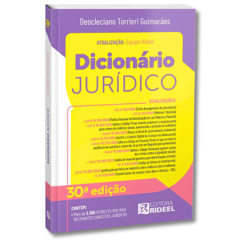 Dicionário Universitário Jurídico 30a Edição 2026 - Mais de 2300 Verbetes